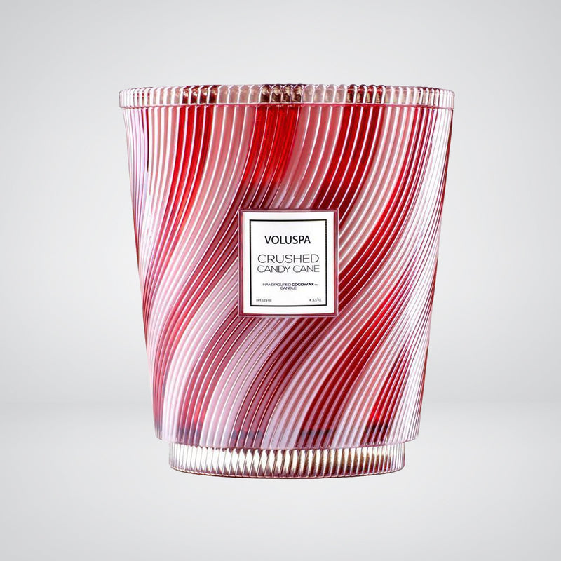 Hearth 5 Wick Glass Candle in Crushed Candy Cane