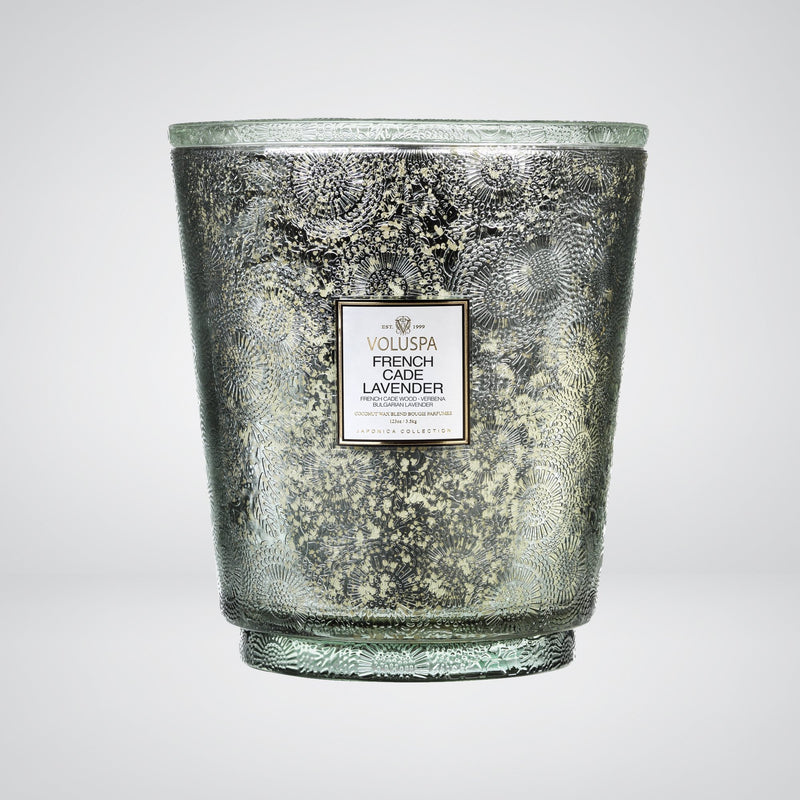 Hearth 5 Wick Glass Candle in French Cade Lavender