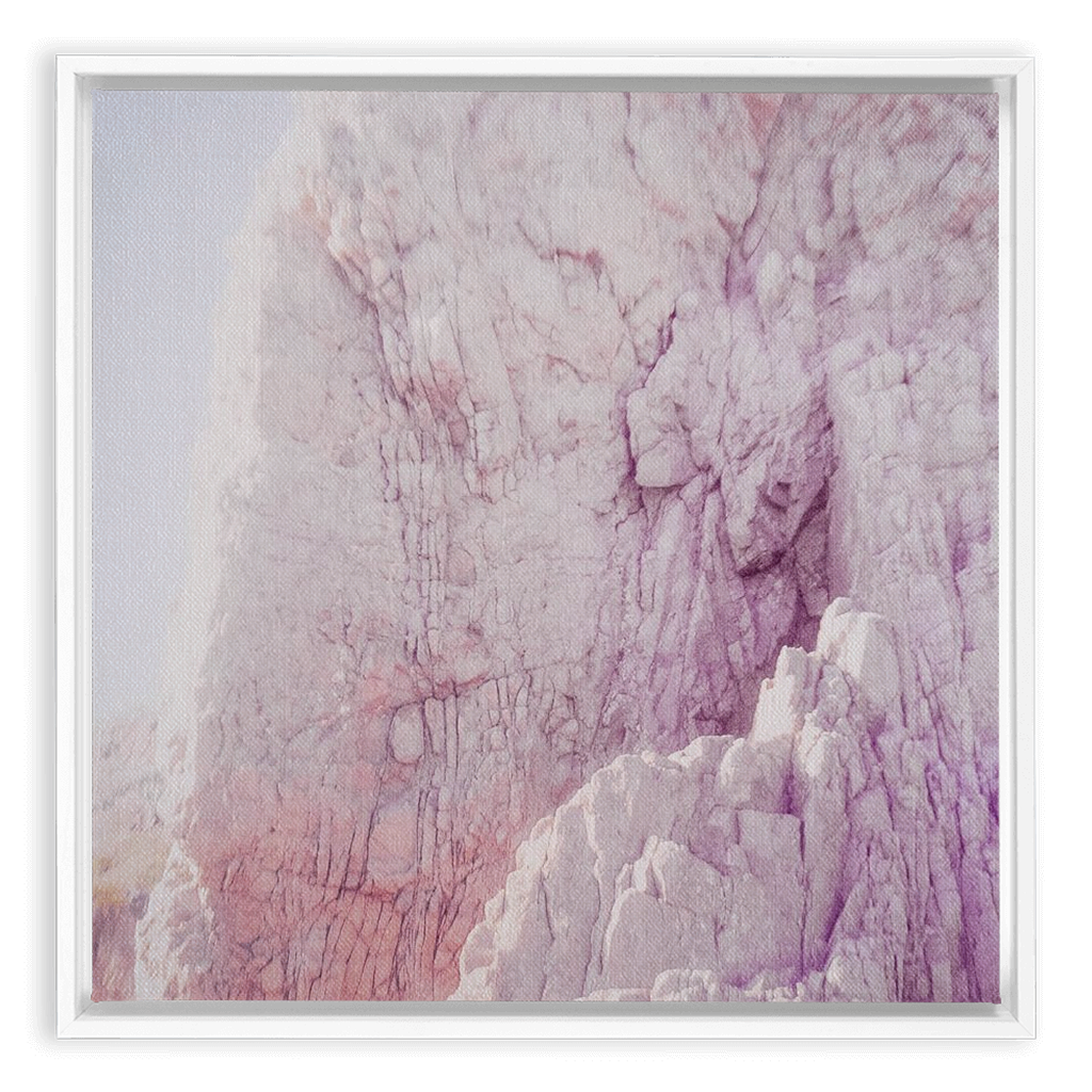 White Cliff Framed Canvas