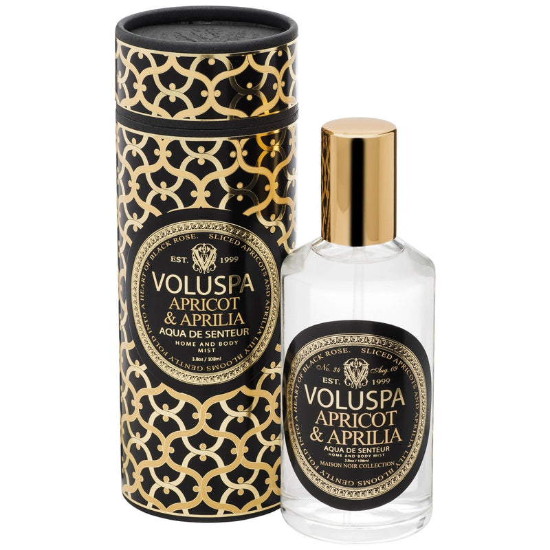 Aqua De Senteur Room & Body Spray in Apricot & Aprilia design by Voluspa