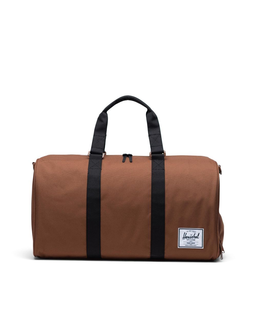 Novel Duffle in Black & Saddle Brown