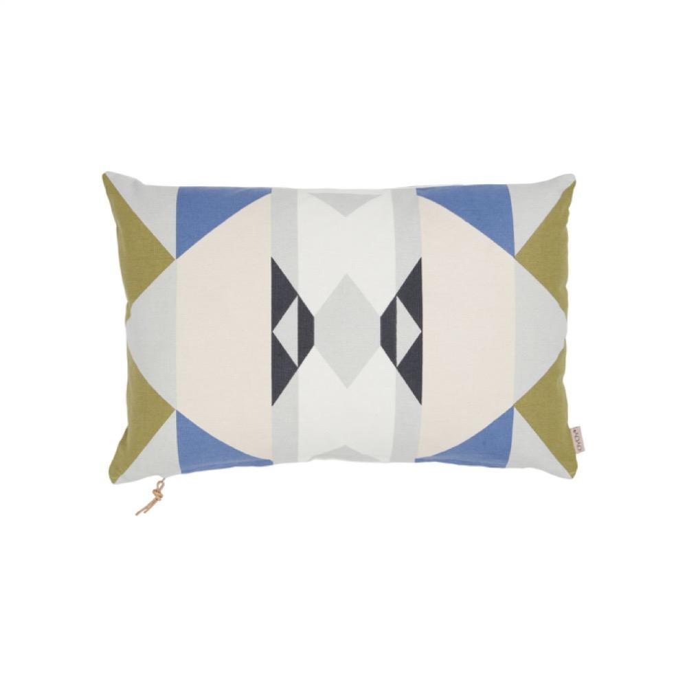 Boho Cushion in Blue & Curry