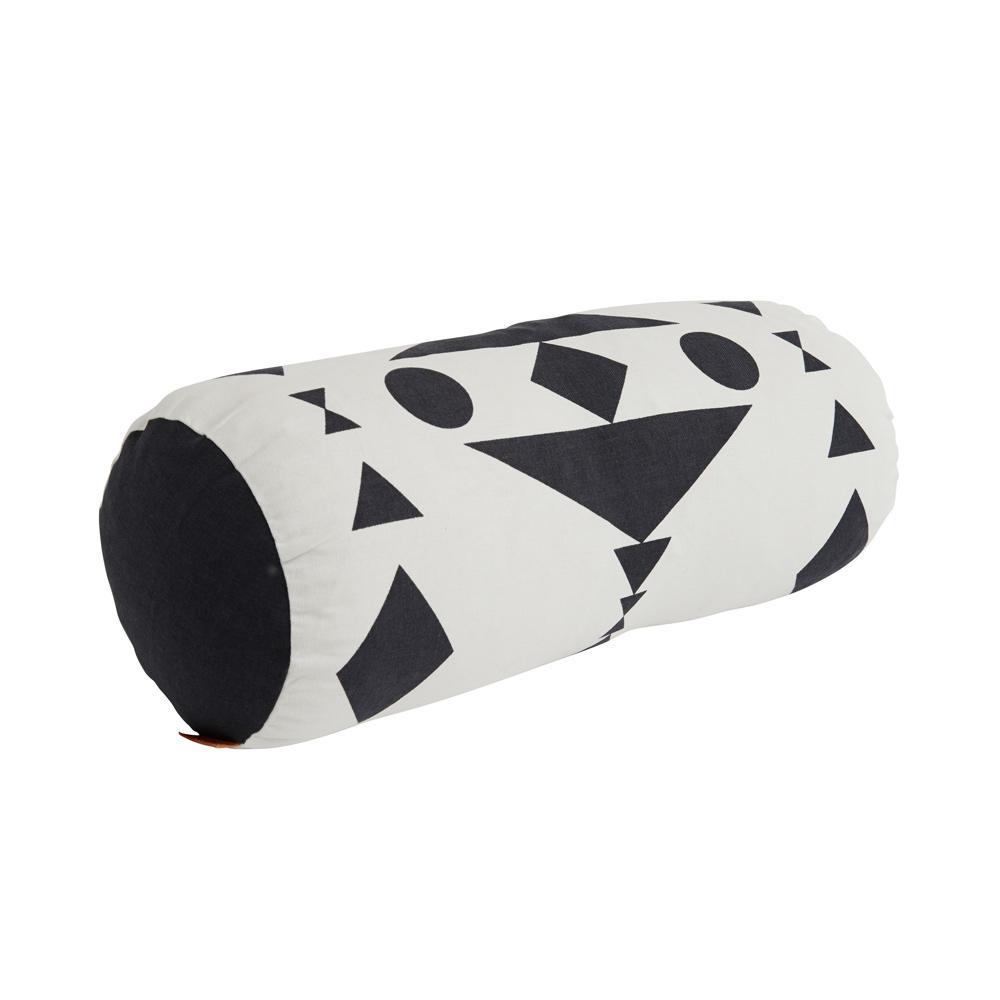 Cylinder Cushion - White / Black