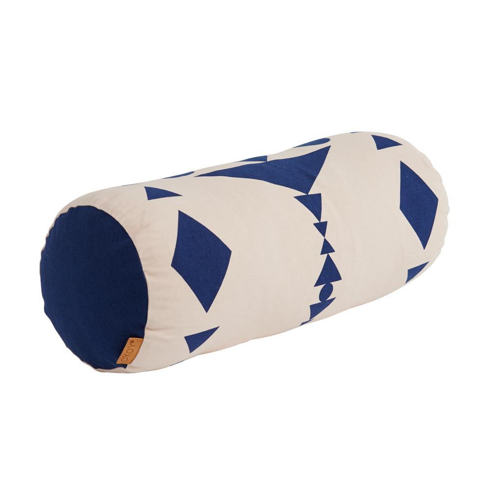 Cylinder Cushion - Dark Blue / Nude