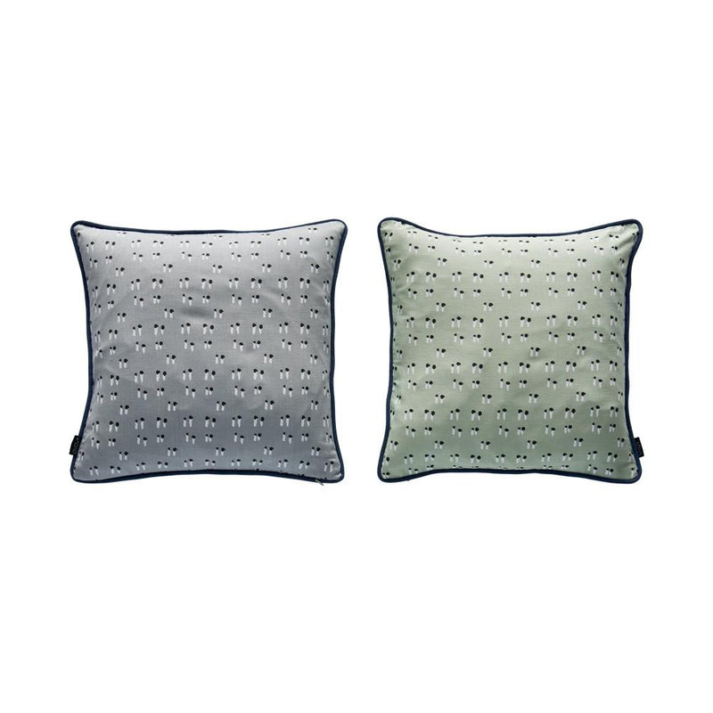 Duo Cushion - Minty / Grey