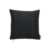 Fluffy Herringbone Pillow in Black