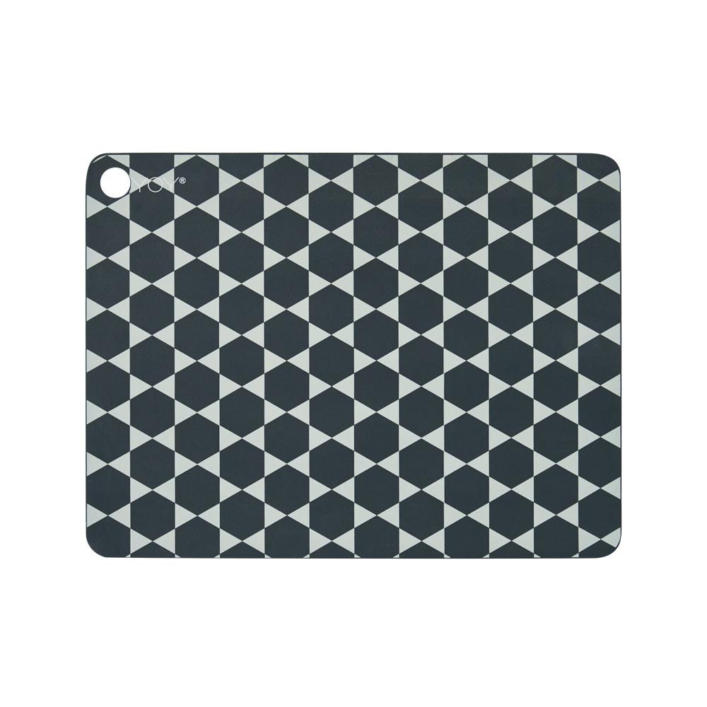 Placemat Hexagon - 2 Pcs/Pack - Dark Grey