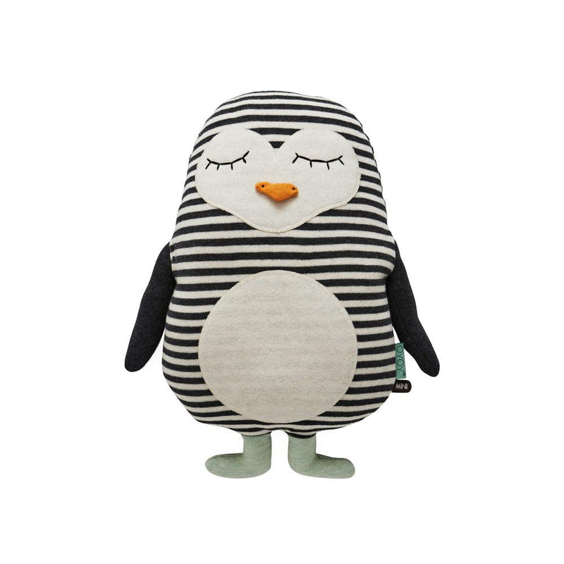 Penguin Pingo Cushion in White / Black