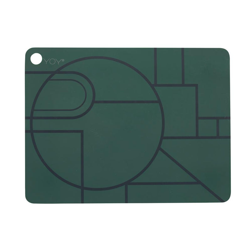 Pack of 2 Placemat Ponyo in Dark Green