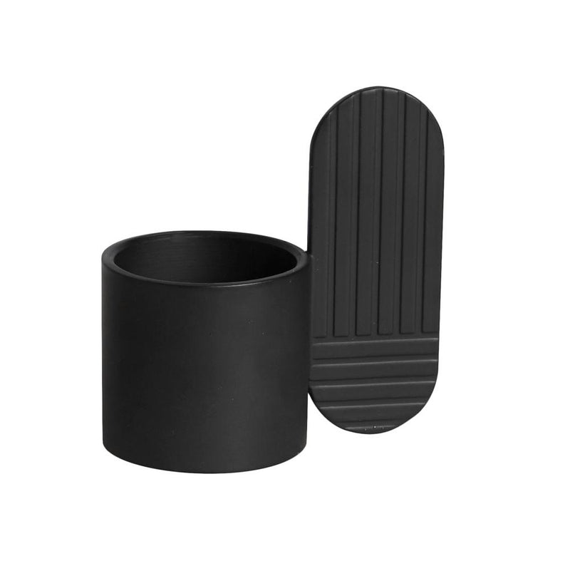 Art Candleholder - Oval - Black