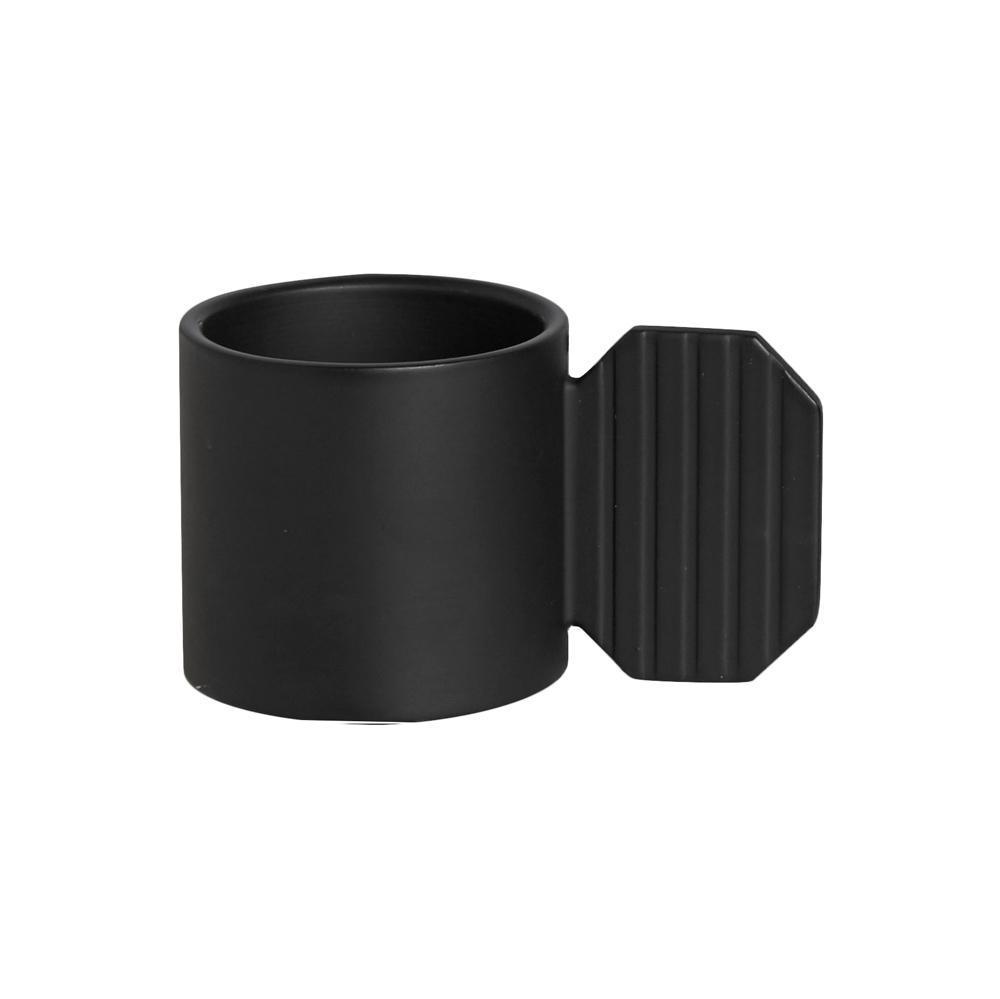 Art Candleholder - Hexagon - Black