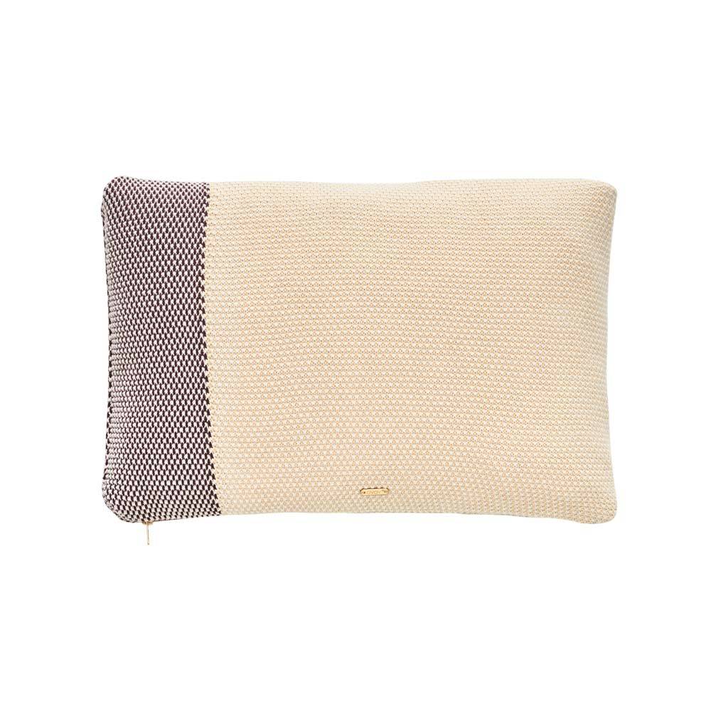 Koke Cushion - Yellow / Aubergine