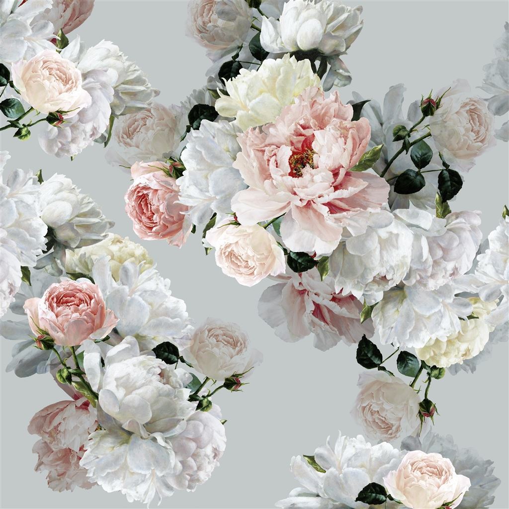 Peonia Grande Zinc Shower Curtain