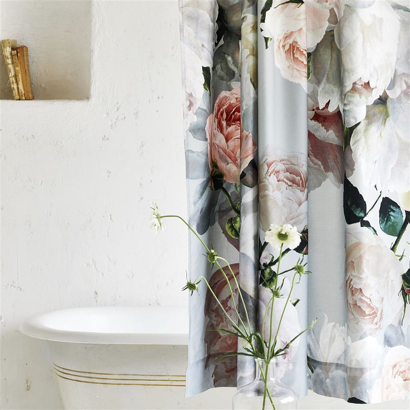 Peonia Grande Zinc Shower Curtain