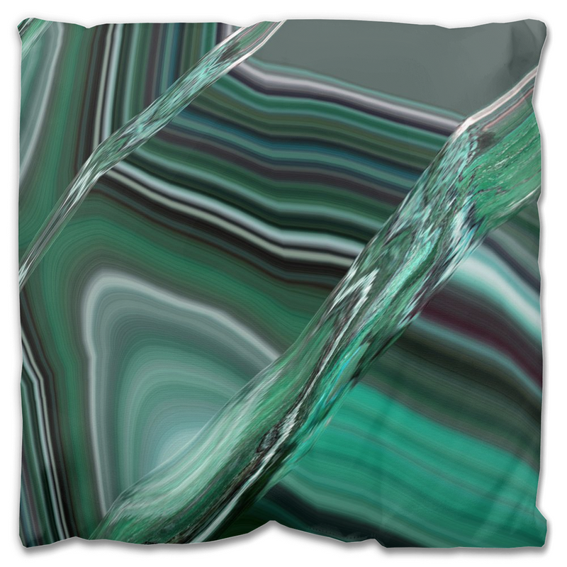 Malachite Throw Pillow