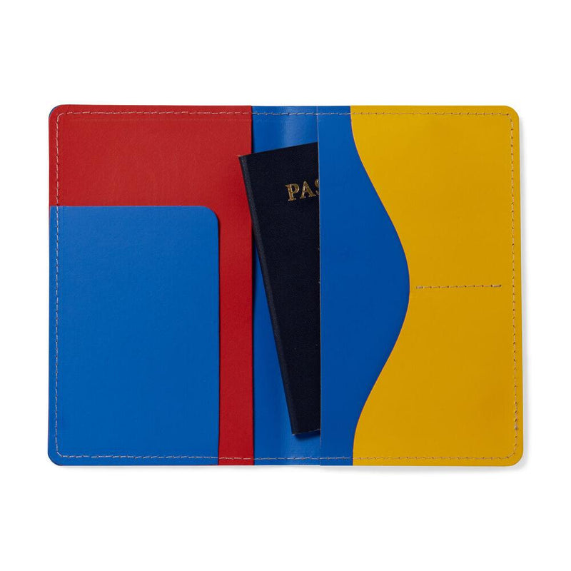 Primary Recycled Leather Passport Case by MoMA