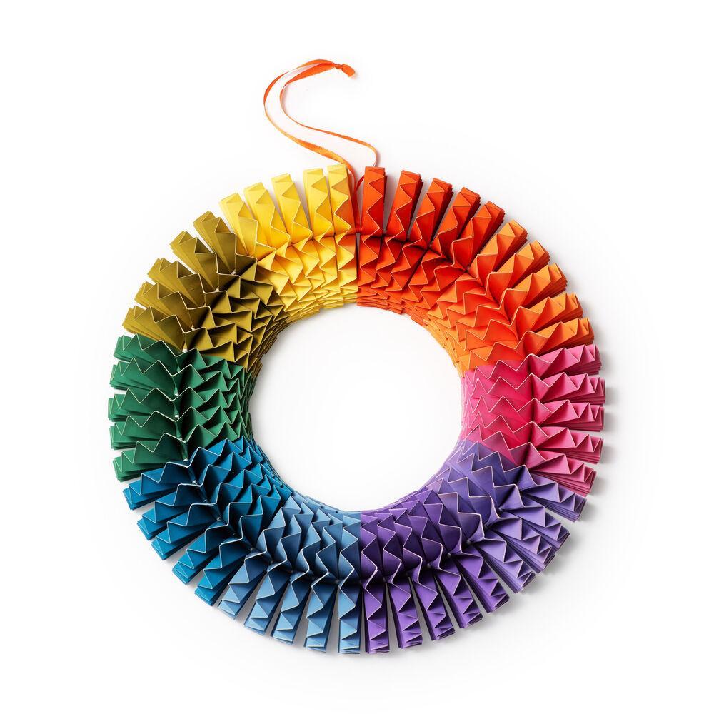 Colorwheel Paper Wreath by MoMA