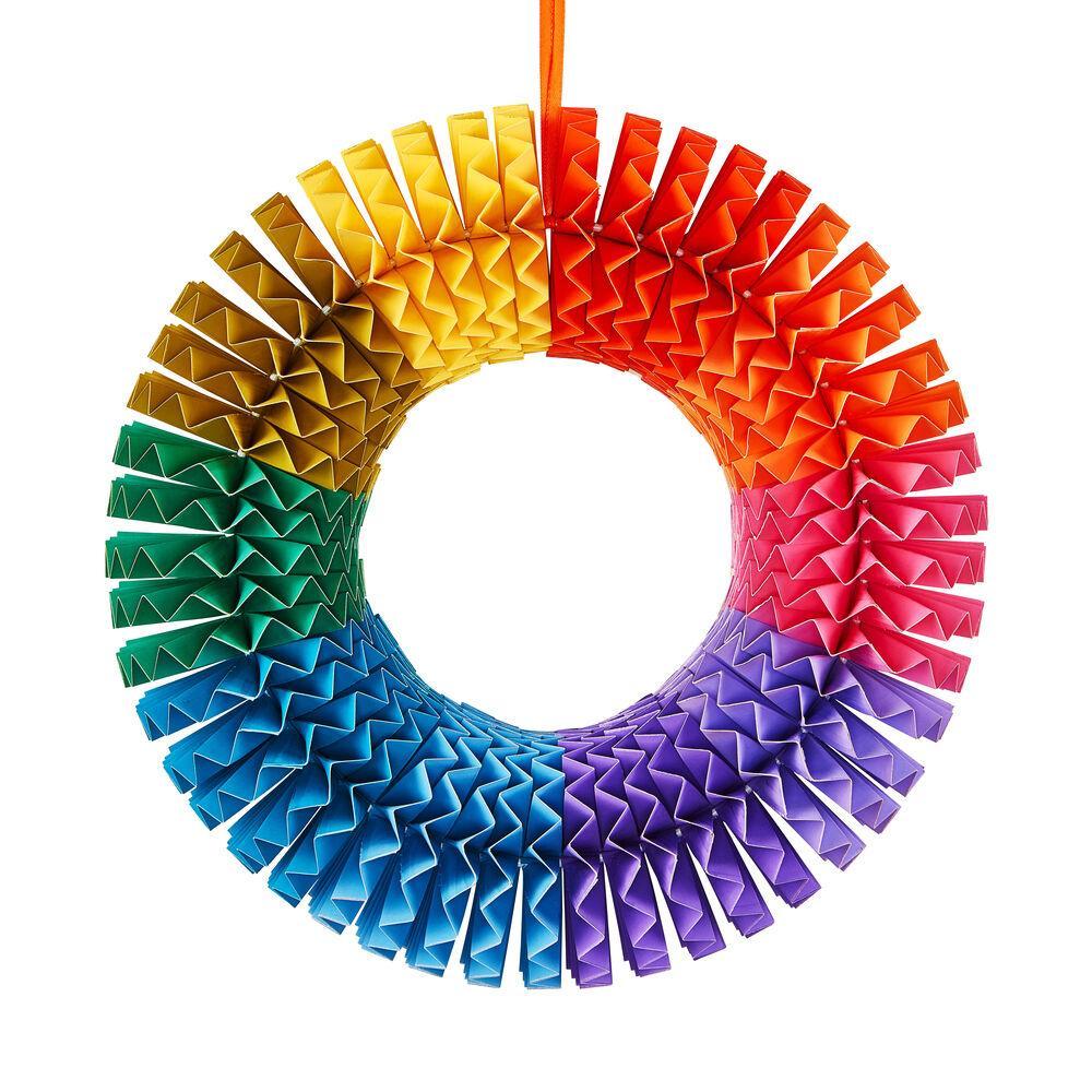 Colorwheel Paper Wreath by MoMA