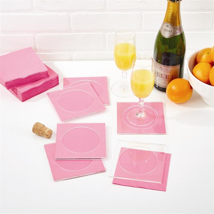 Set of 6 High n' Dry Cocktail Napkin Coasters design by Twos Company