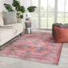 Menowin Medallion Blue & Orange Area Rug