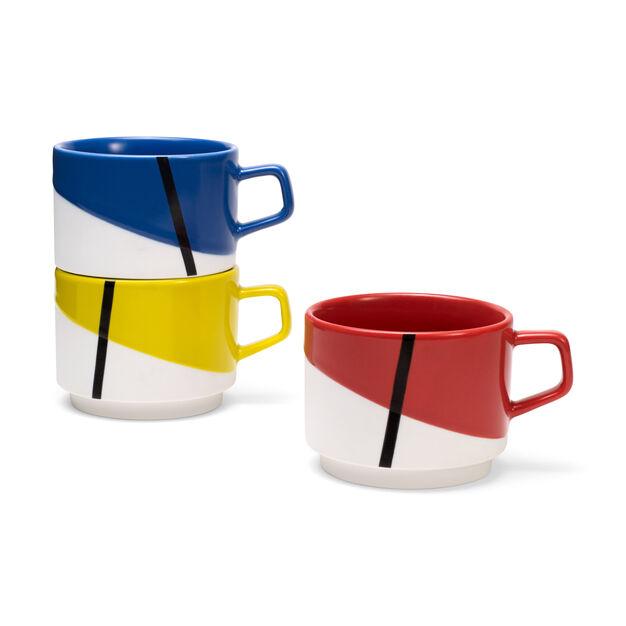 De Stijl Stacking Mugs - Set of Three