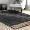 Hand Braided Jute Leather Kelli Rug