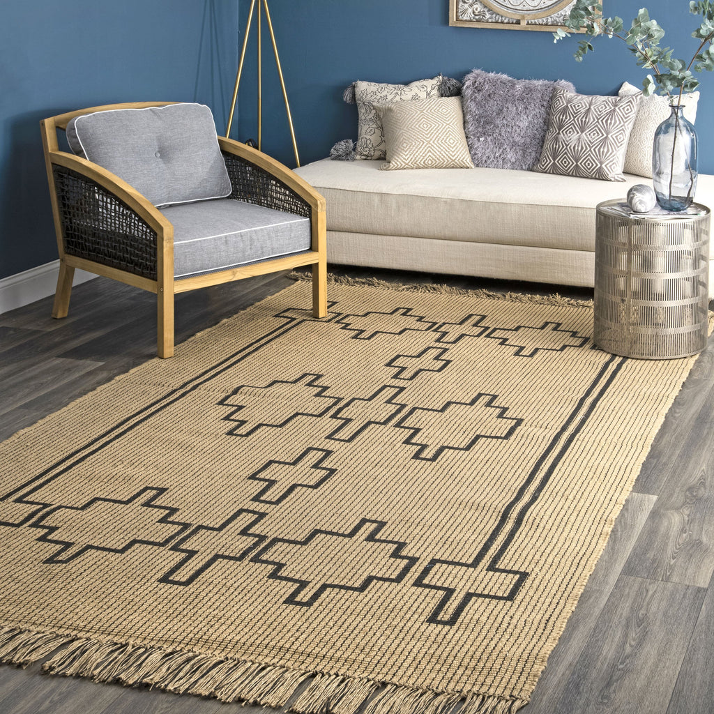 Kamilah Geometric Jute Rug