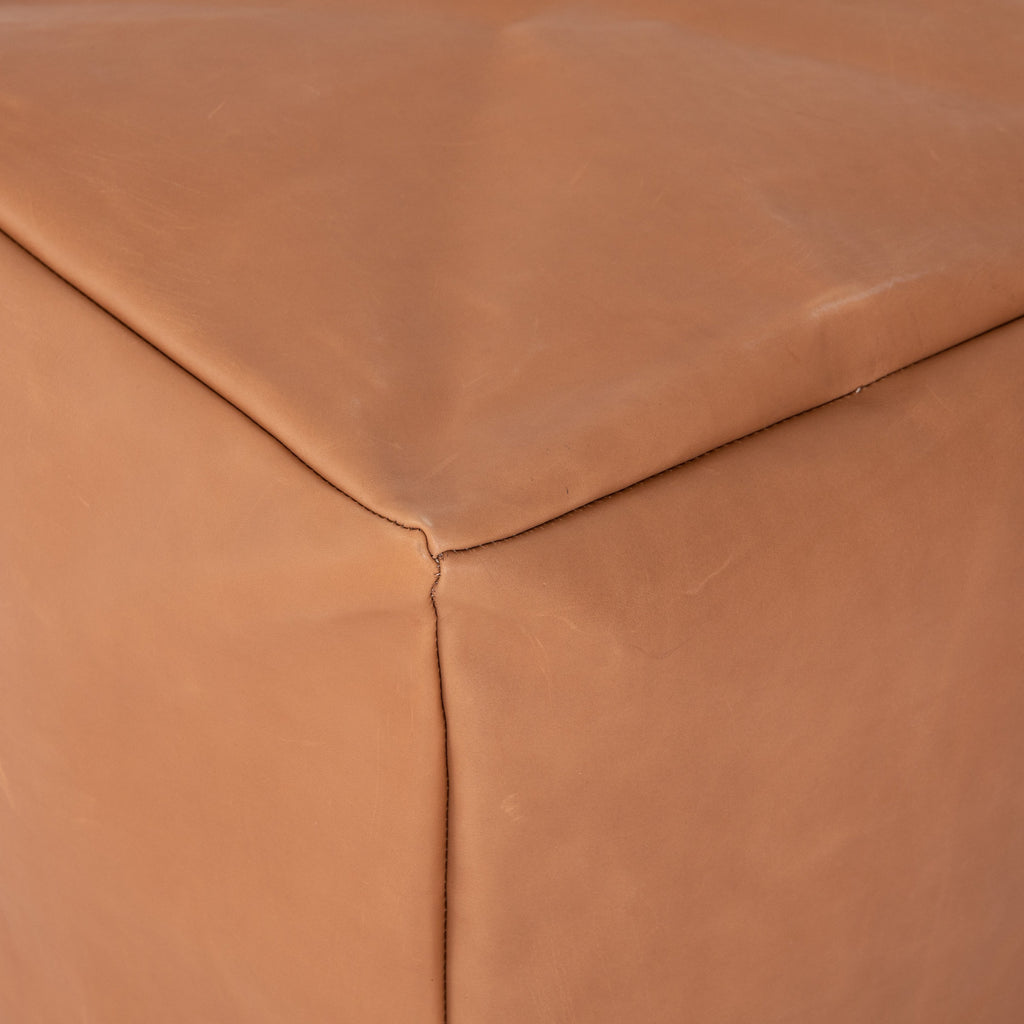 Sandro Leather Whiskey Pouf