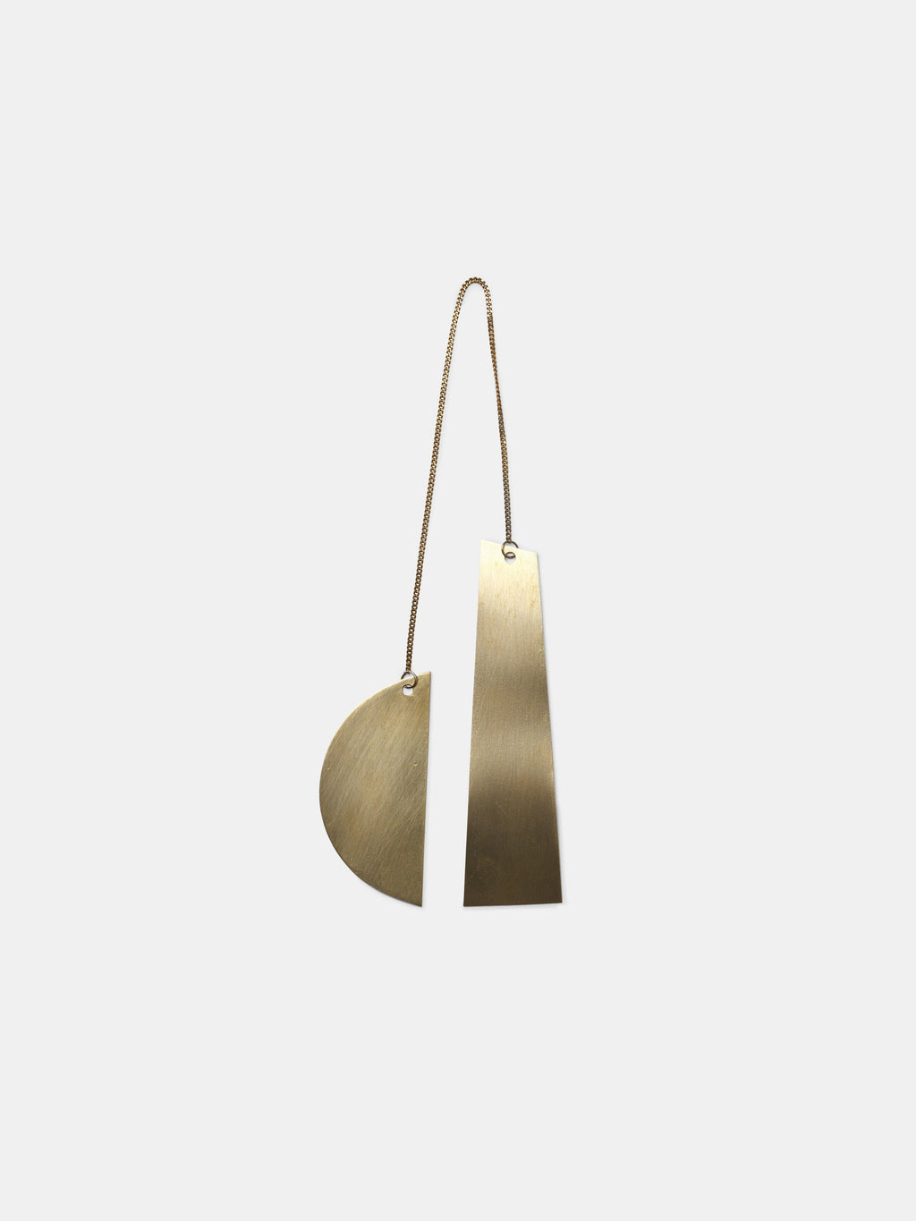 Twin Half Moon Brass Ornament by Ferm Living