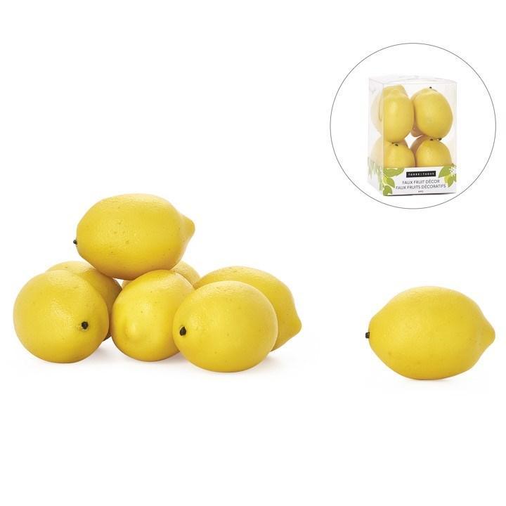 Orchard 8 Piece Faux Fruit Decor Set - Lemons