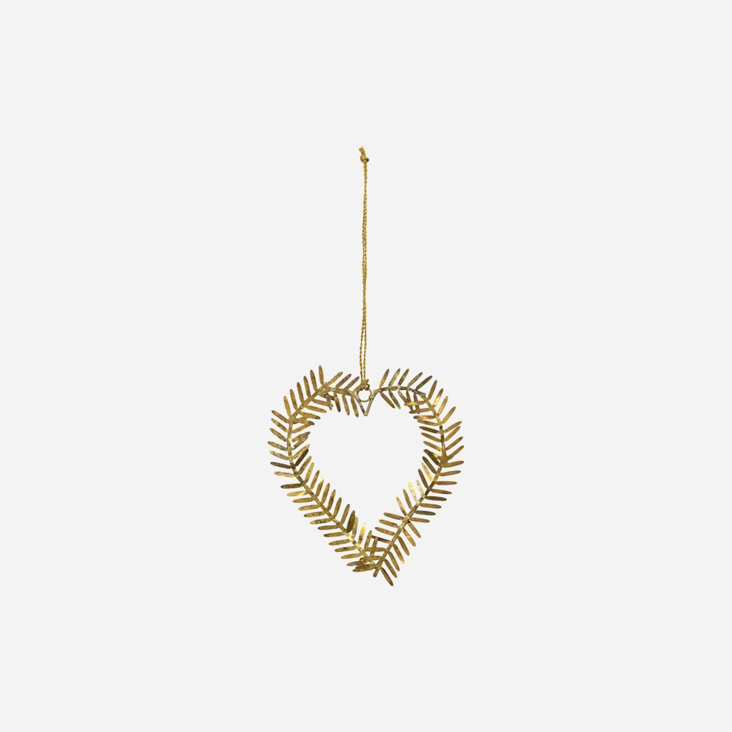 Lamet Heart Ornament, Brass