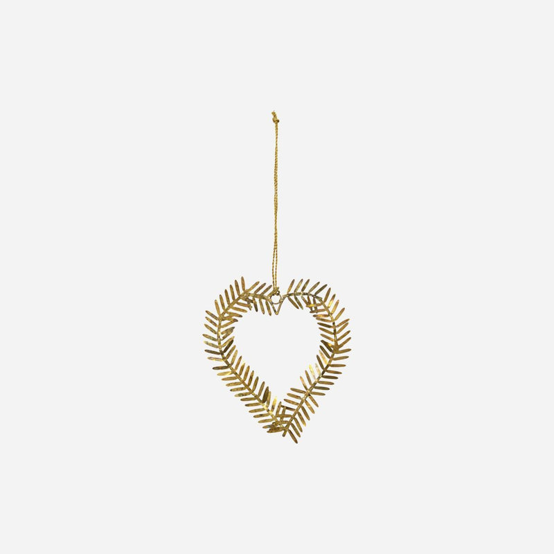 Lamet Heart Ornament, Brass