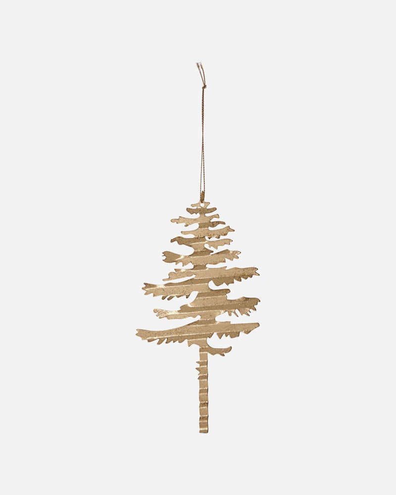 Tin Plate Tree Ornament, Brass