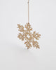 Tin Plate Snow Flower Ornament, Brass