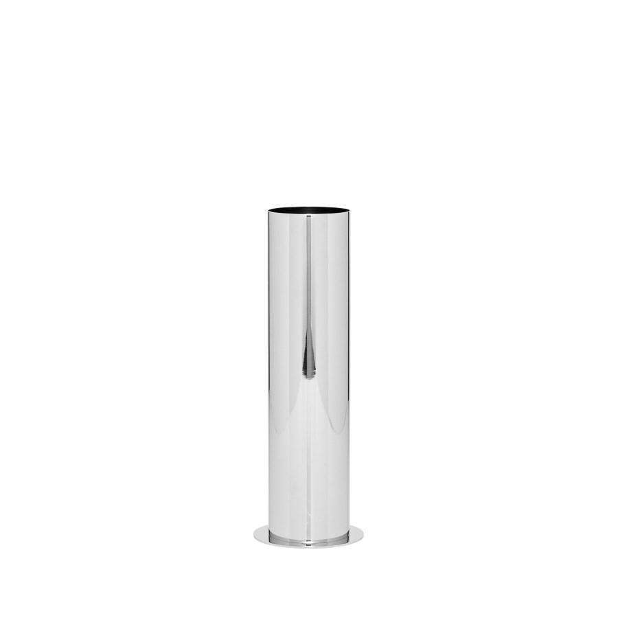 Tower Stainless Steel Pipe Pedestal Vase - Silver