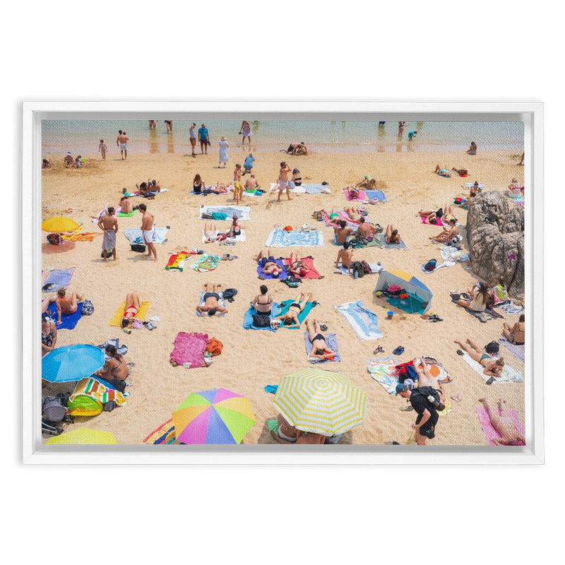 Bright Beach Framed Canvas