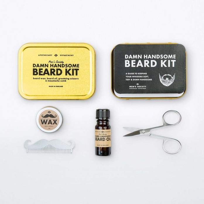 Damn Handsome Beard Grooming Kit design by Men's Society