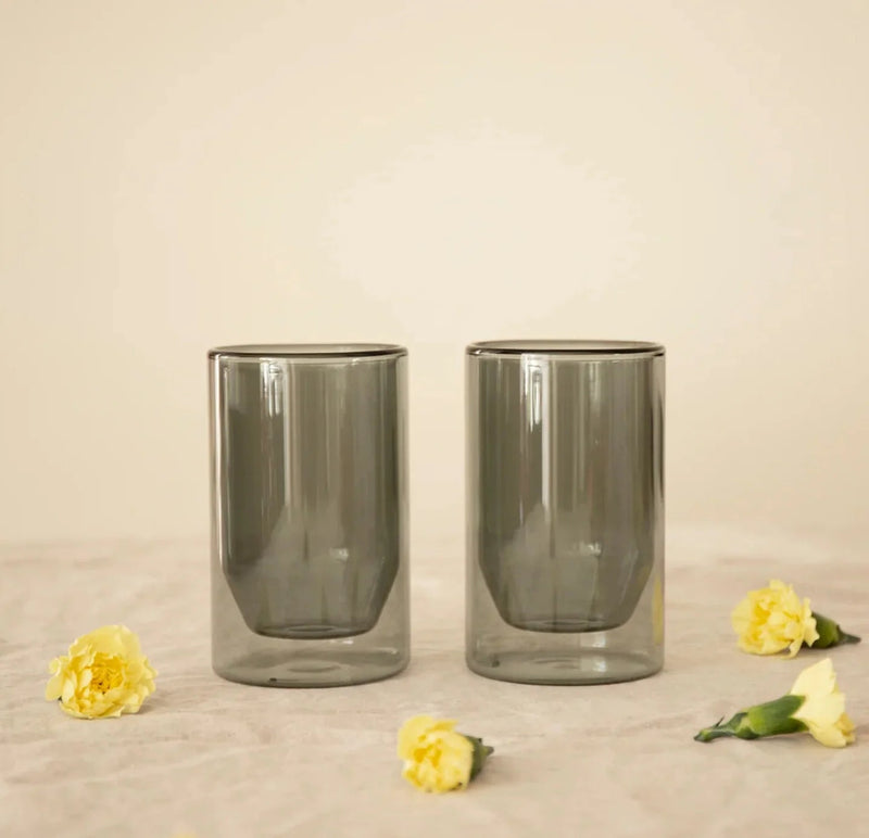 Double-Wall 12oz Glasses - Set of Two in Various Colors