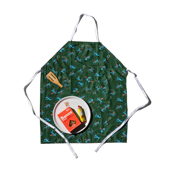 Handprinted Adult Apron/Cowboy By Puebco 302942 1