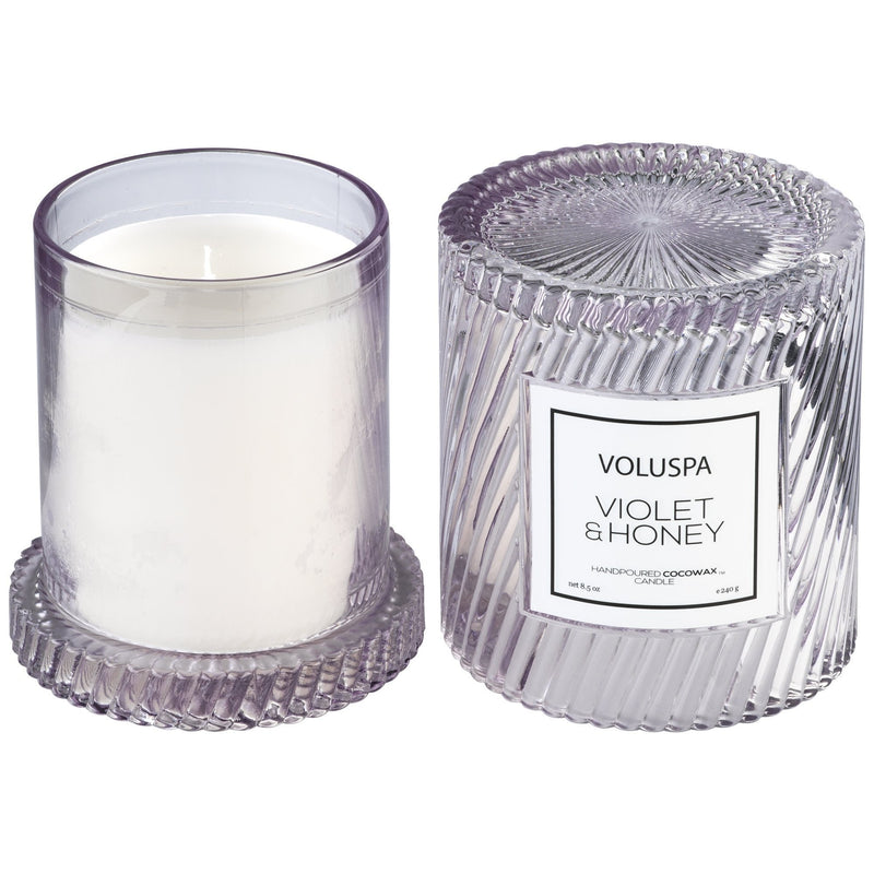 Icon Cloche Cover Candle in Violet & Honey design by Voluspa