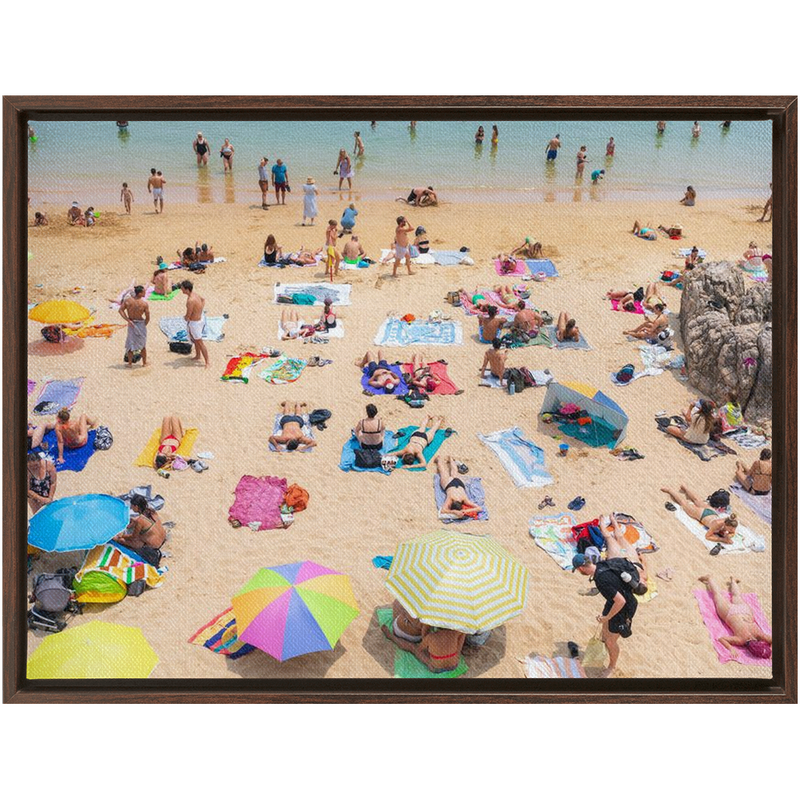 Bright Beach Framed Canvas