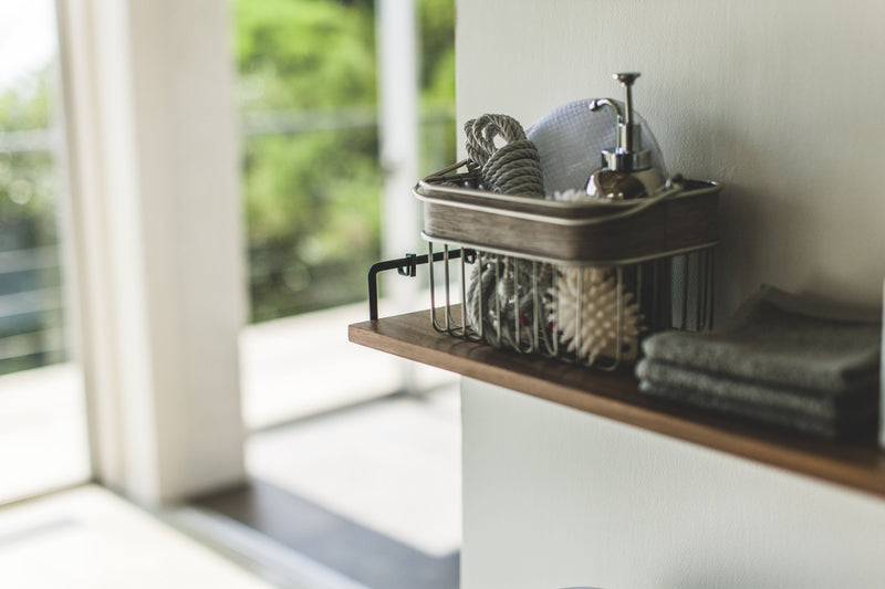 Tower Wall-Mounted Wood Shelf  in Various Colors by Yamazaki