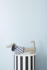 Slinkii Dog Cushion in Beige / Dark Blue