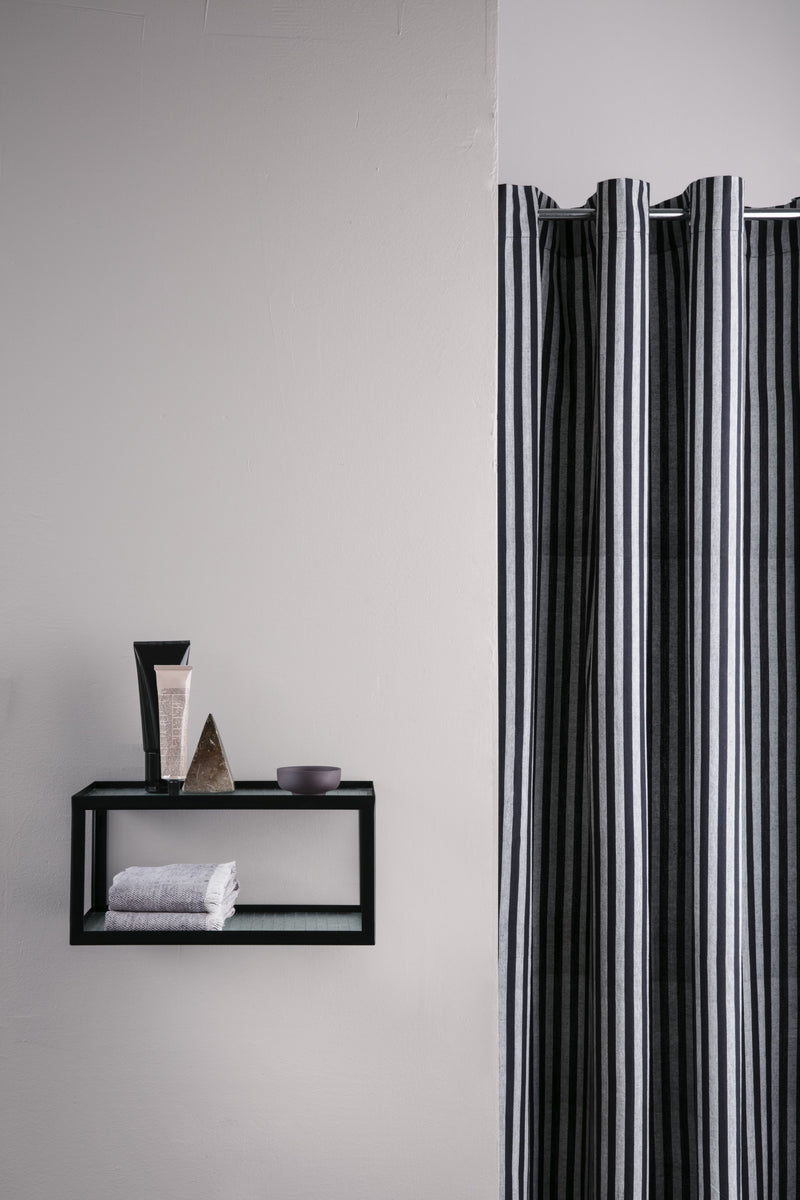 Chambray Shower Curtain, Striped