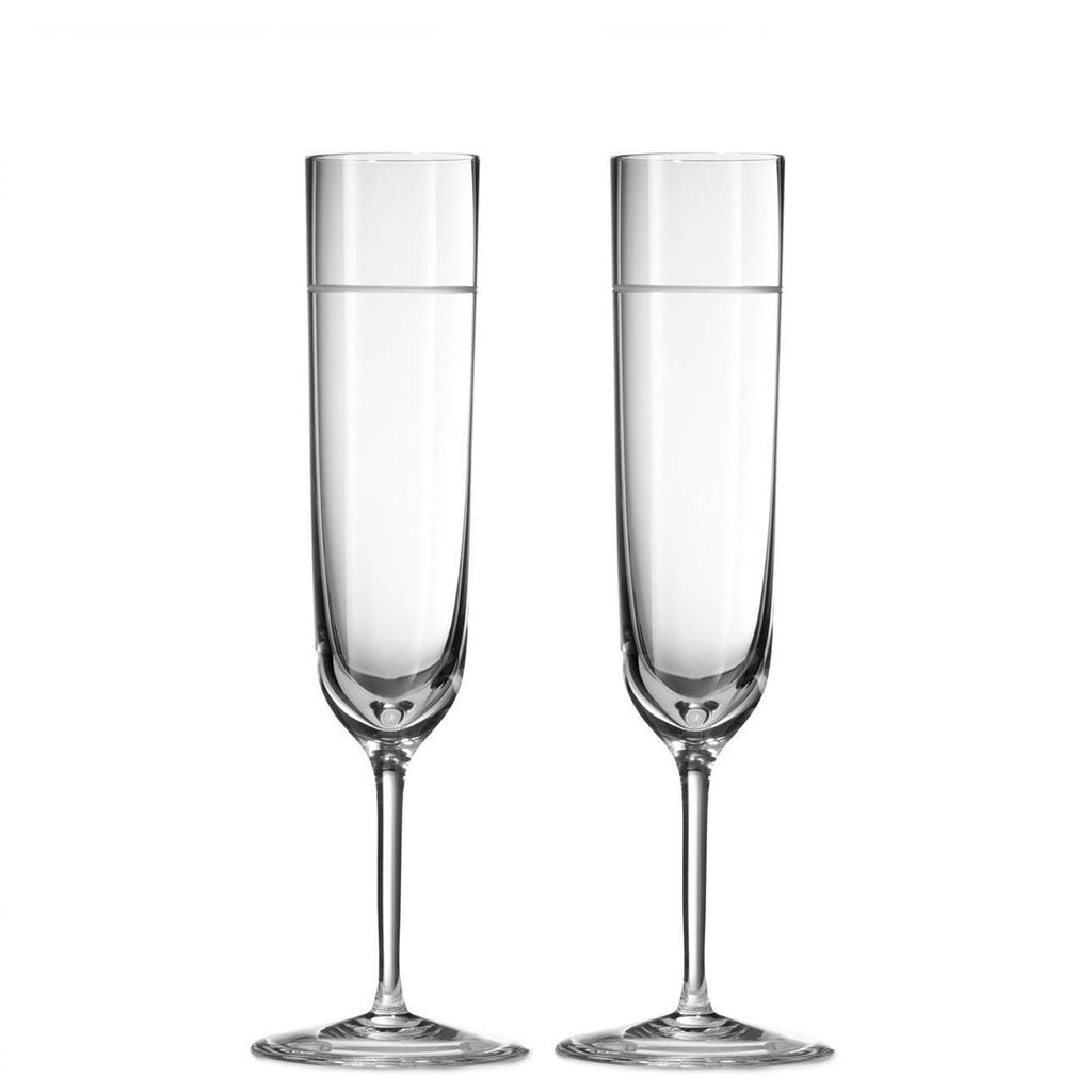 Vera Bande Flute, Pair by Vera Wang