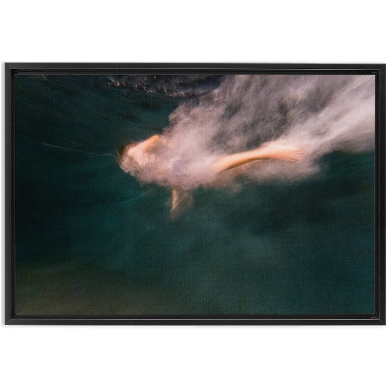 Night Dive Framed Canvas