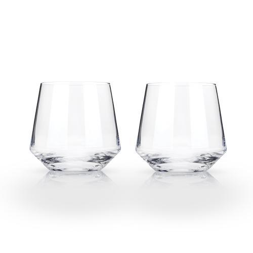 Angled Crystal Cocktail Tumblers