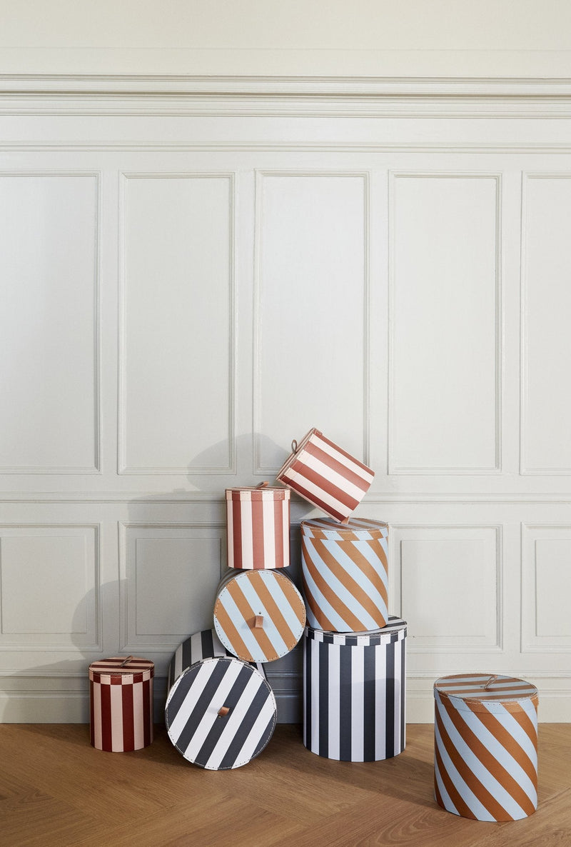 Medium Round Storage Box in Blue