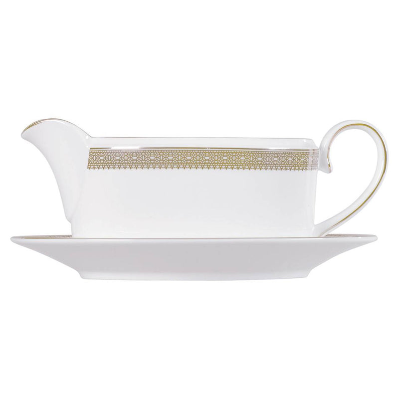 Vera Lace Gold Gravy Boat Stand by Vera Wang