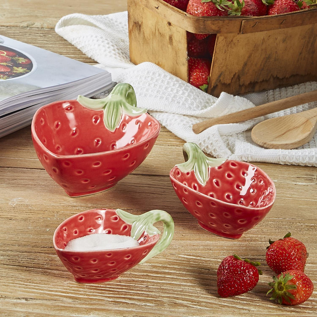 Berry Sweet Strawberry Bowls, Set of 3